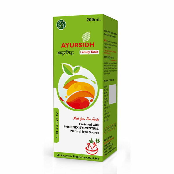 AYURSIDH SYRUP Family Tonic - 200ML: Ayurvedic Blend for Mental Clarity and Immunity