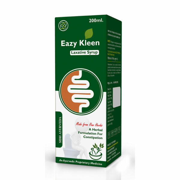 EAZY KLEEN SYRUP - 200ml Natural Constipation Relief with Anjeer, Harad, Bael & Amaltas