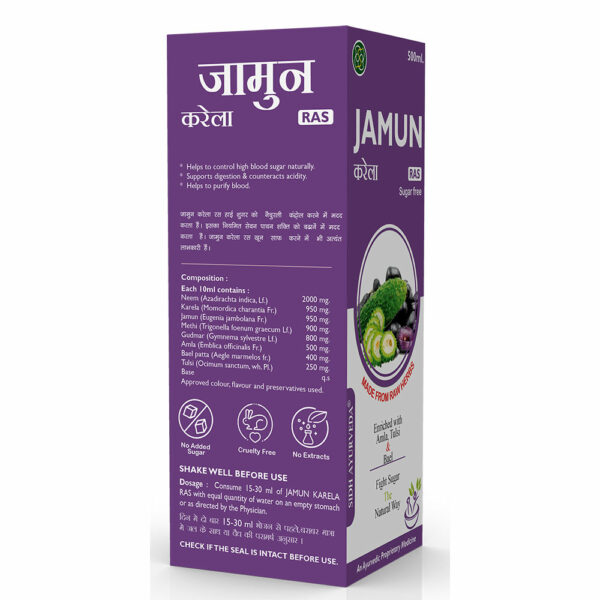 JAMUN KARELA RAS - 500ml Natural Blood Sugar & Wellness Tonic with Neem, Jamun & Karela - Image 2