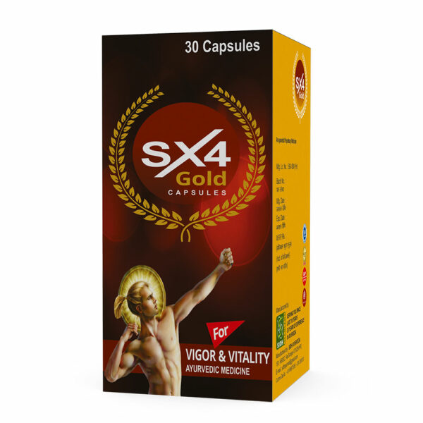 SX4 GOLD CAPSULES - Natural Vitality Booster with Safed Musli & Shilajit | 30 Capsules