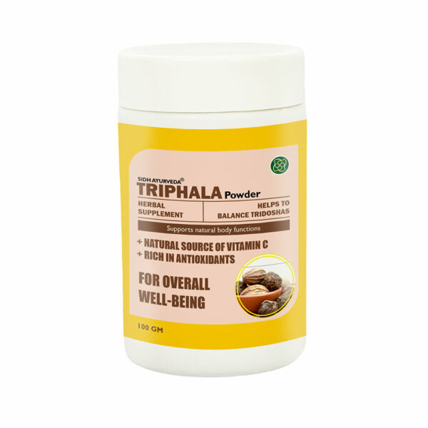 TRIPHALA POWDER - 100GM: Natural Detoxifier for Digestive Health and Overall Wellness