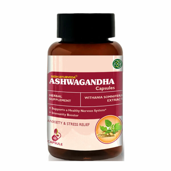 ASHWAGANDHA CAPSULES- 60 Capsules | Natural Adaptogen for Stress Relief, Energy Boost & Overall Well-Being