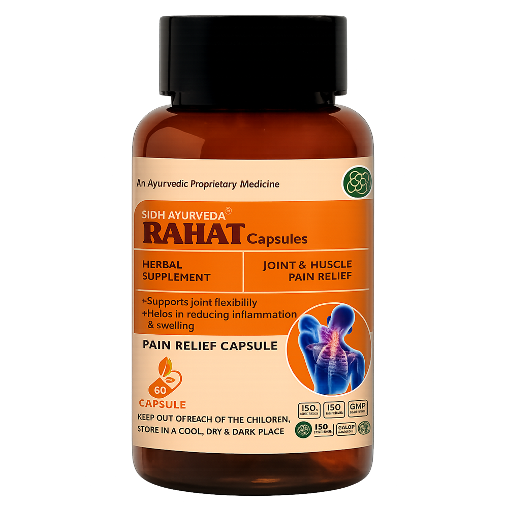 RAHAT Capsule formulation designed to support joint comfort and mobility.